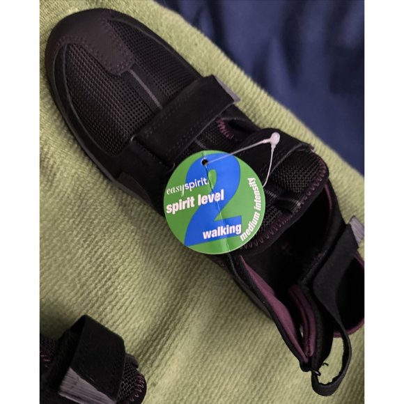 EASY SPIRIT Jump Offt Walking Shoes Black Level 2 Medium Intensity Size 10M - Picture 5 of 7